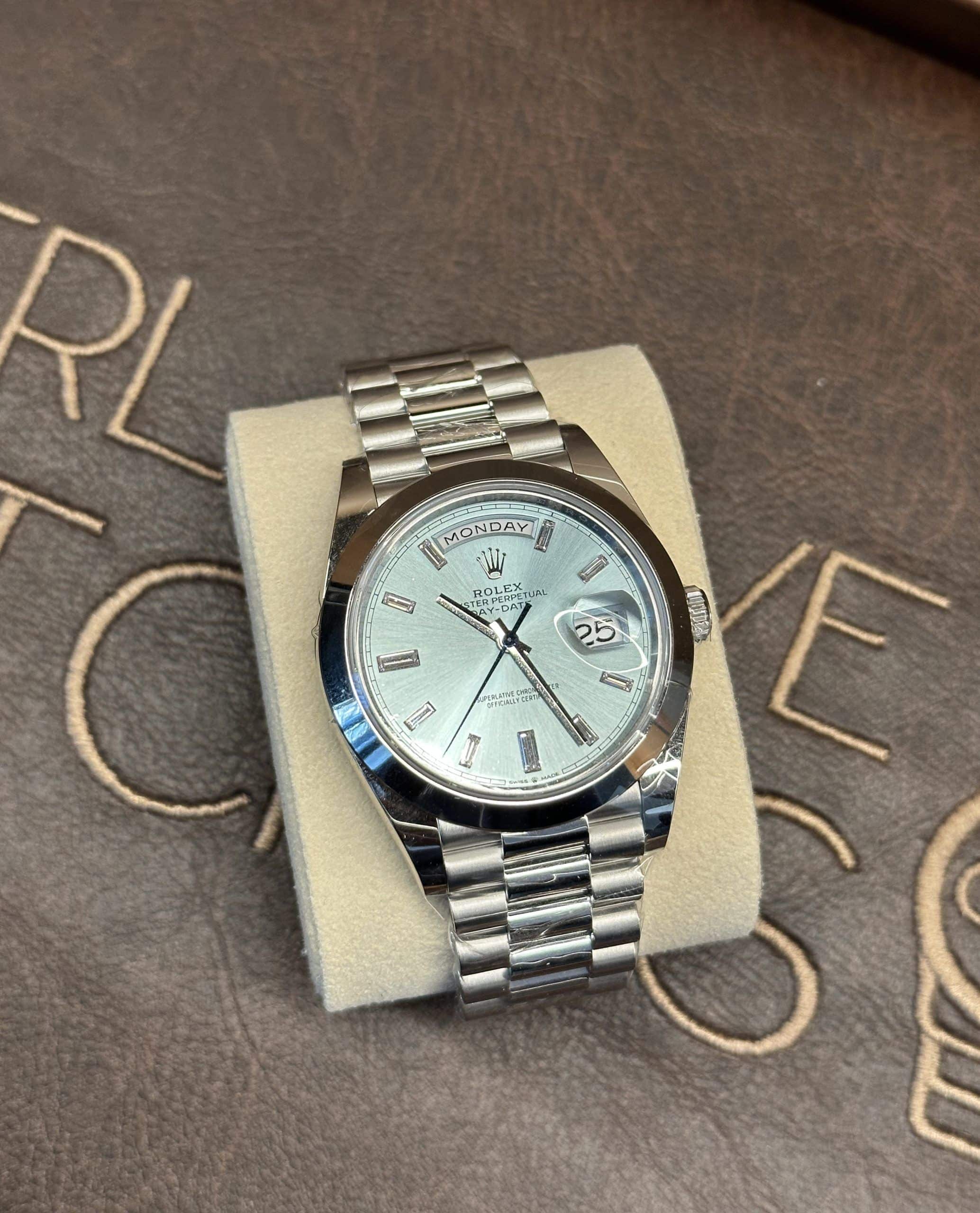 Day-Date 40 platino / Esfera Azul Hielo / 228236-0012 / 2022 - Imagen 3