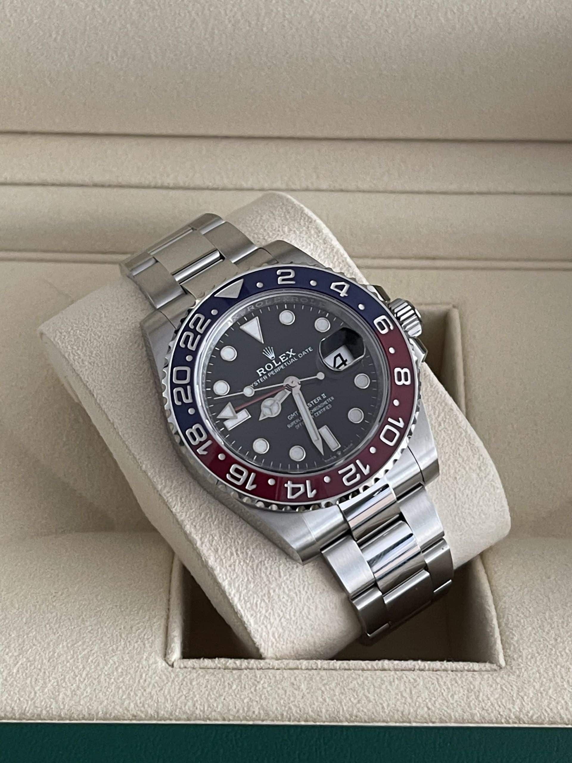 Rolex GMT Master II / Pepsi / Oyster Bracelet / 126710BLRO / 2021 /