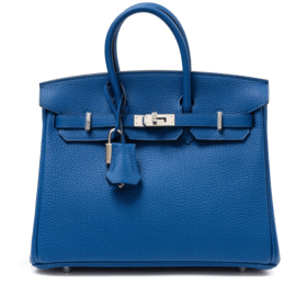 Bolso Hermès Birkin 25 Bleu France transparente para comprar