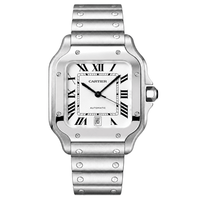 Reloj Cartier con fondo transparente para valoración profesional