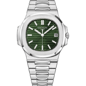 Reloj Patek Philippe Nautilus de acero con esfera verde