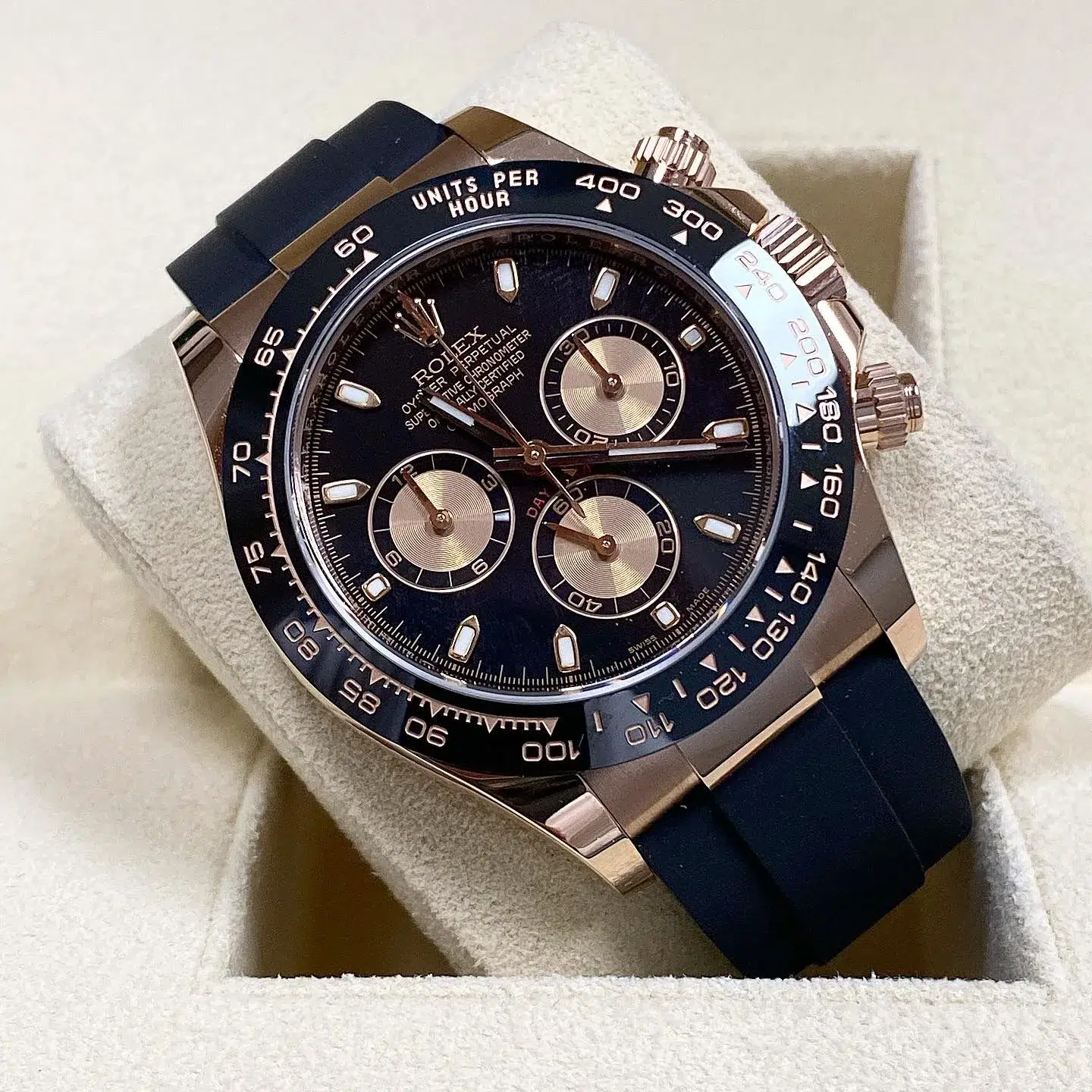 Rolex Daytona Rose Gold Oysterflex / 116515LN / 2021