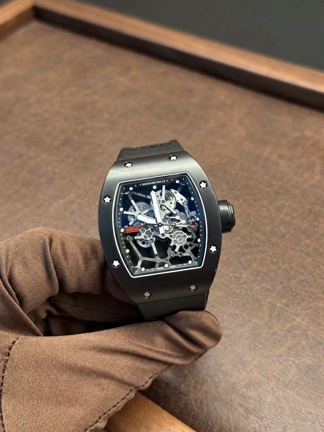 Richard Mille RM 035 Baby Nadal durante una valoración profesional