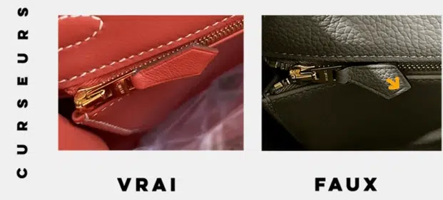 Comparación de tiradores Hermès originales y no originales