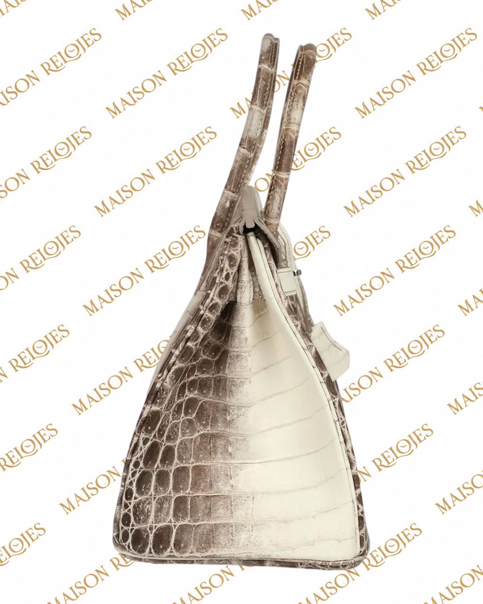 Hermès Birkin 30 Himalaya de cocodrilo Niloticus con herrajes PHW — vista lateral
