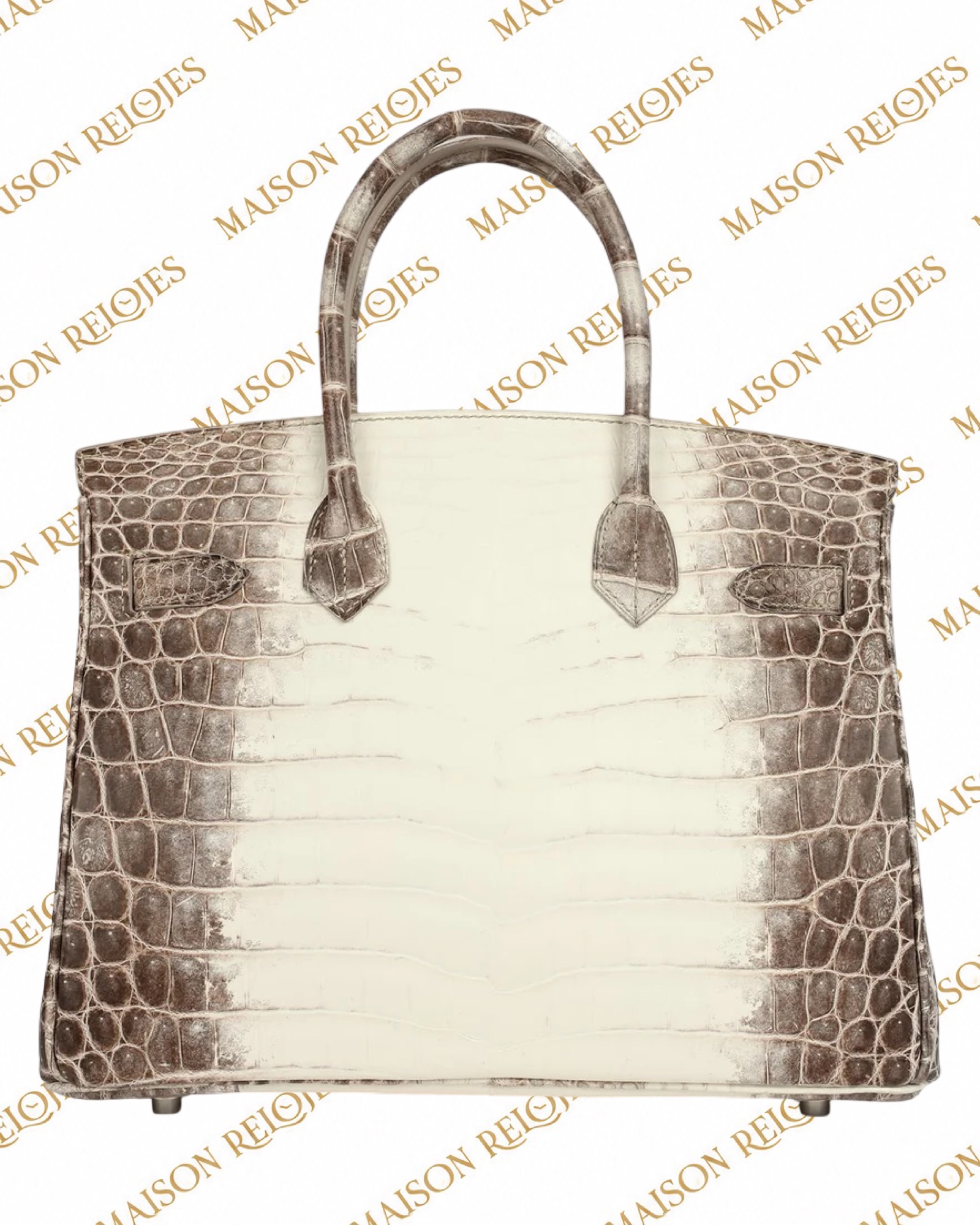Hermès Birkin 30 Himalaya de cocodrilo Niloticus con herrajes PHW — vista trasera