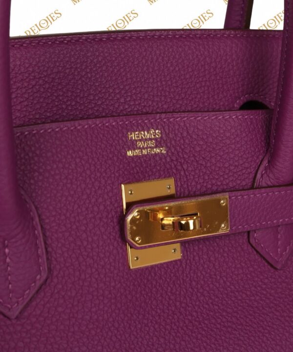 Hermès Birkin 40 / Anemone / Togo / GHW - Imagen 7