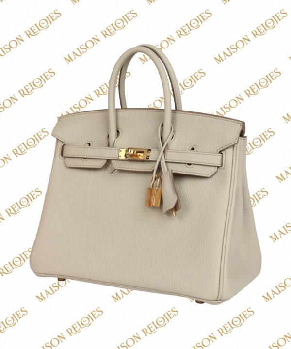 Hermès Birkin 25 / Beton / Togo / GHW - Imagen 3