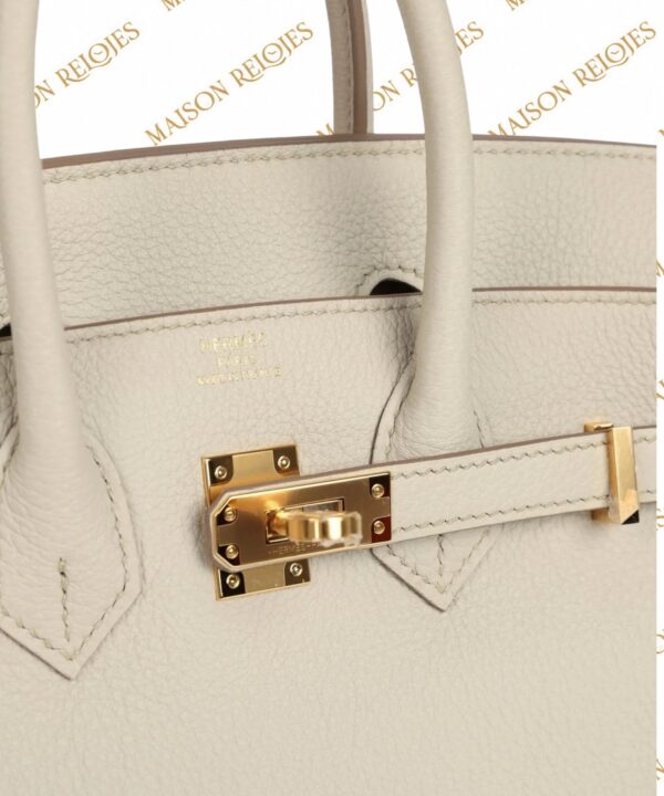 Hermès Birkin 25 / Beton / Togo / GHW - Imagen 7