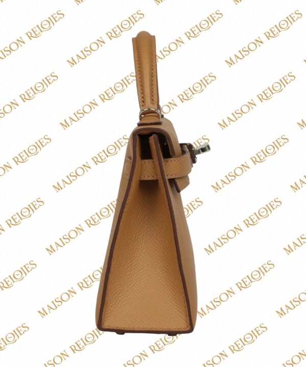 Hermès Mini Kelly 20 Sellier / Biscuit / Epsom / PHW - Imagen 3