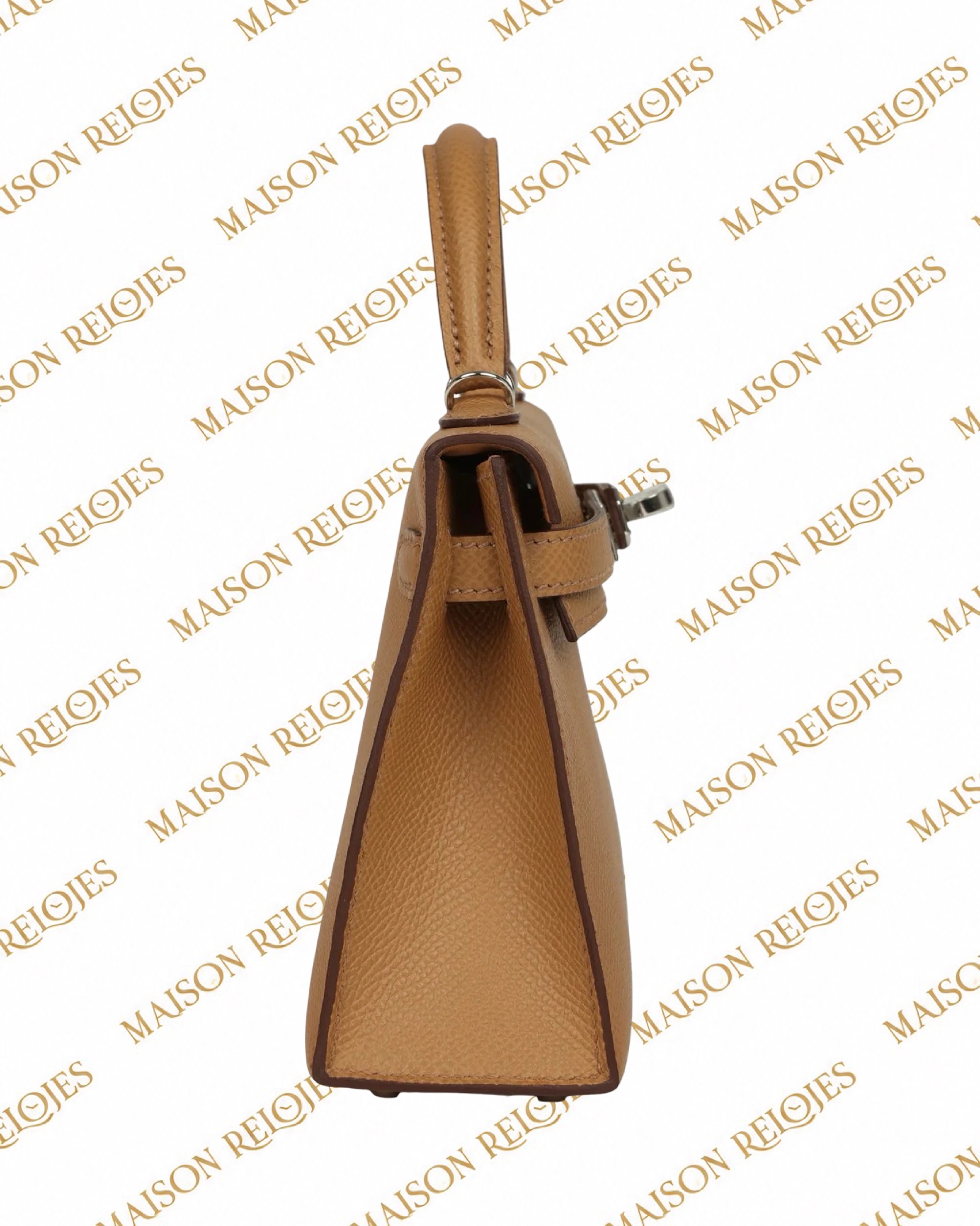 Hermès Mini Kelly 20 Sellier / Biscuit / Epsom / PHW - Imagen 3
