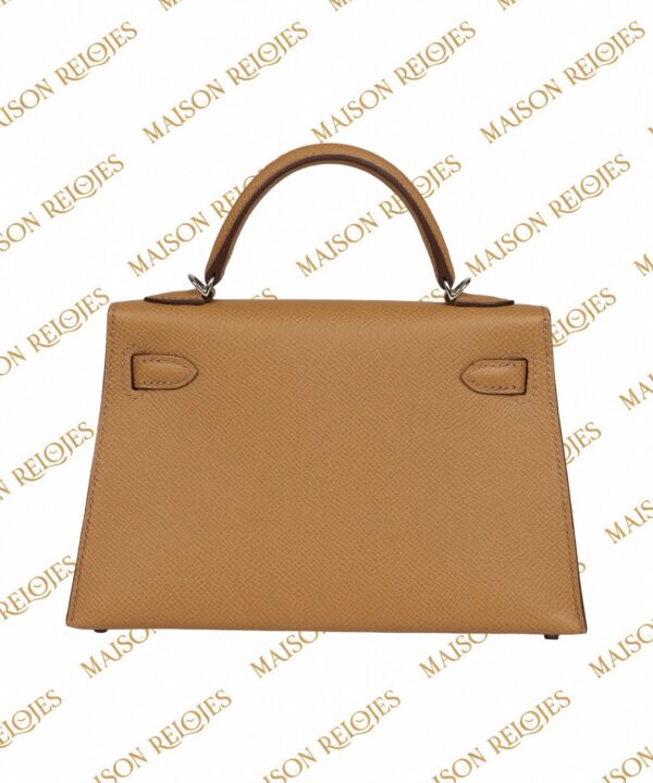 Hermès Mini Kelly 20 Sellier / Biscuit / Epsom / PHW - Imagen 5