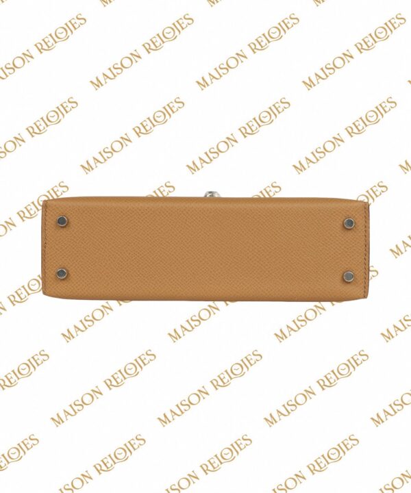 Hermès Mini Kelly 20 Sellier / Biscuit / Epsom / PHW - Imagen 6