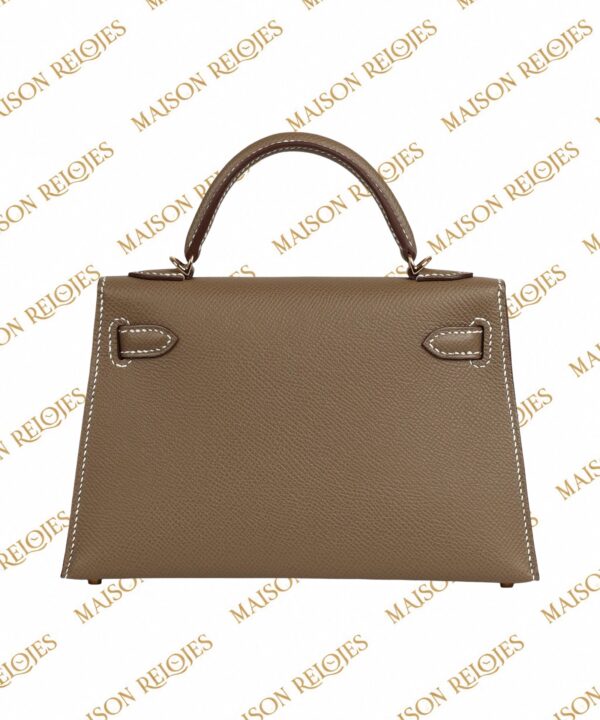 Hermès Mini Kelly 20 Sellier / Étoupe / Epsom / GHW - Imagen 4