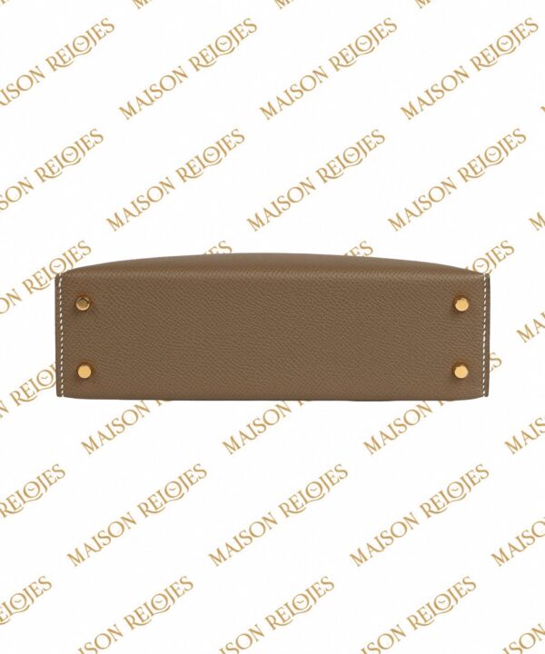 Hermès Mini Kelly 20 Sellier / Étoupe / Epsom / GHW - Imagen 5