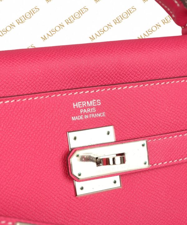 Hermès Candy Kelly 35 Retourne / Rose Tyrien / Epsom / PHW - Imagen 7