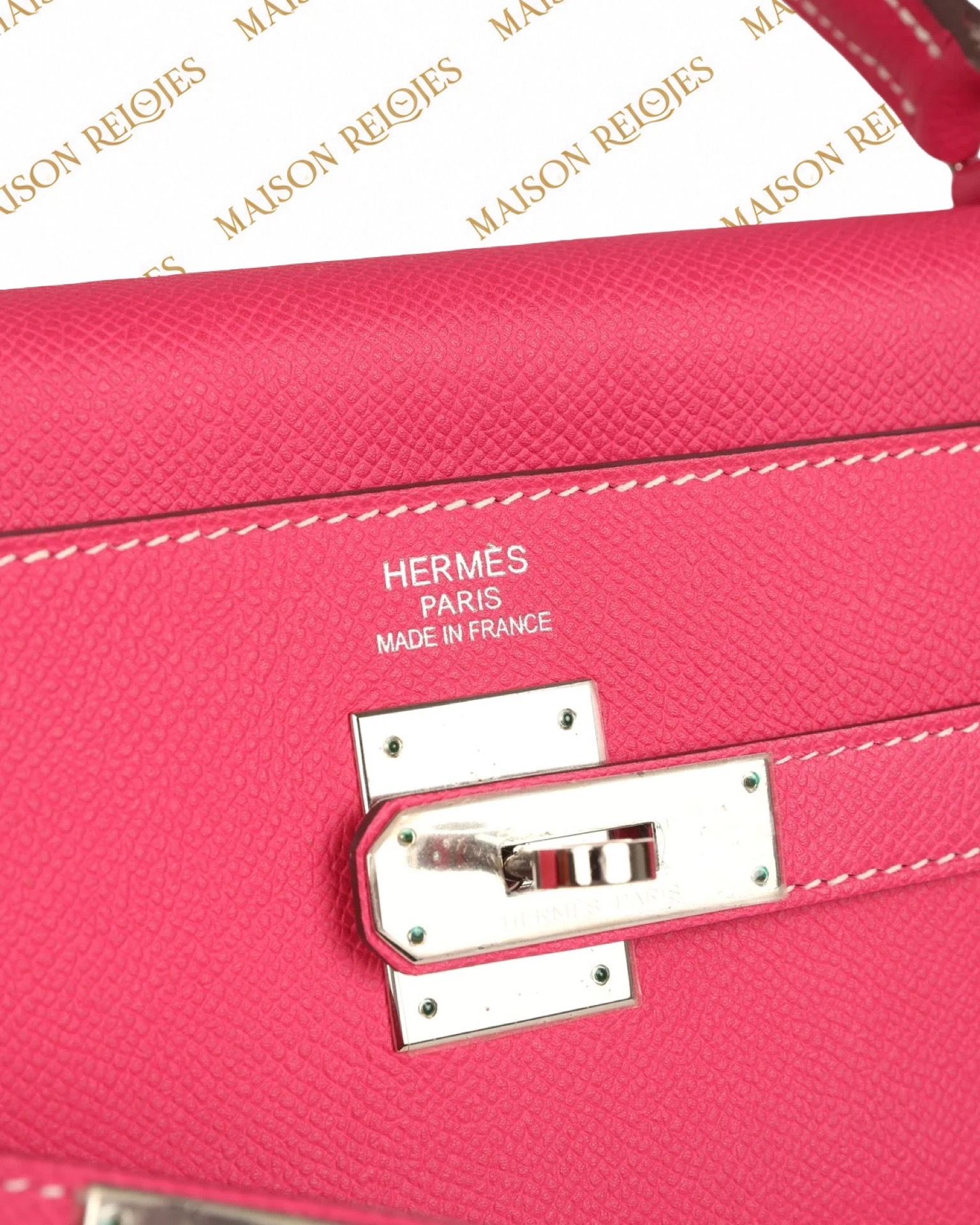 Hermès Candy Kelly 35 Retourne / Rose Tyrien / Epsom / PHW - Imagen 7