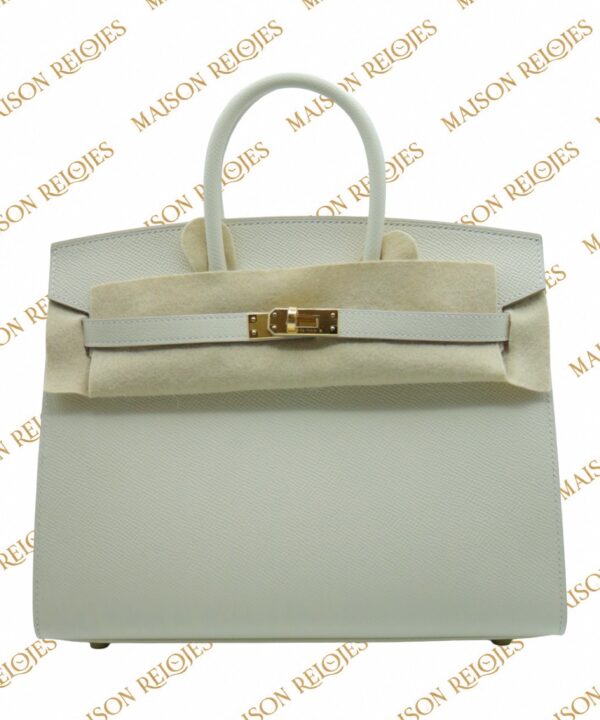 Hermès Birkin 25 Sellier · Craie · Epsom · GHW — vista frontal