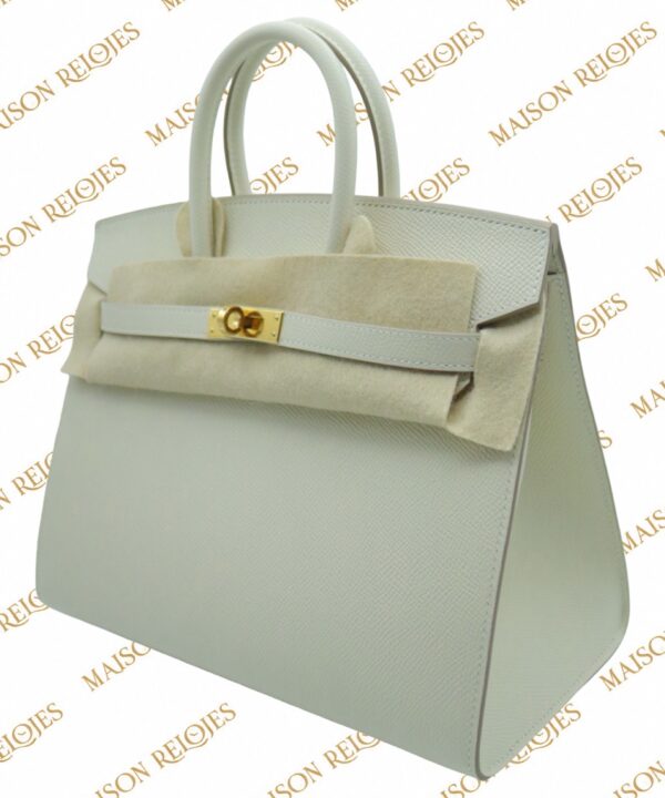 Hermès Birkin 25 Sellier / Craie / Epsom / GHW - Imagen 10