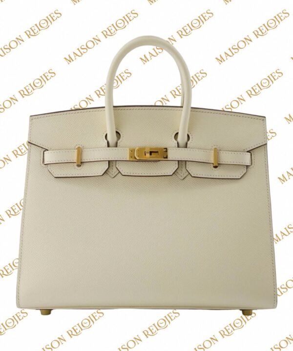 Hermès Birkin 25 Sellier · Nata · Epsom · GHW — vista frontal