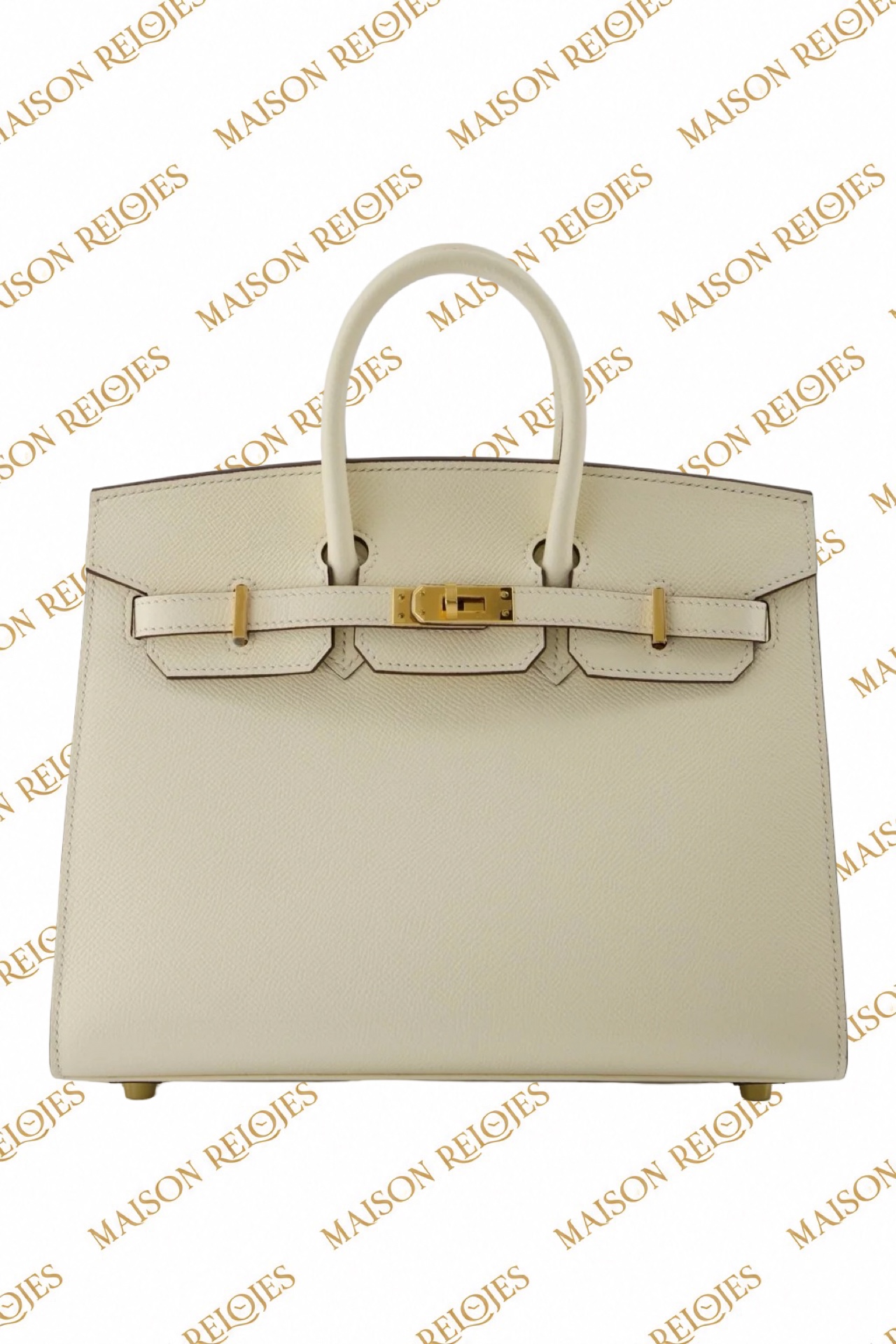 Hermès Birkin 25 Sellier · Nata · Epsom · GHW — vista frontal