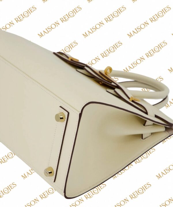 Hermès Birkin 25 Sellier / Nata / Epsom / GHW - Imagen 7