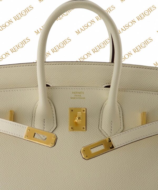 Hermès Birkin 25 Sellier / Nata / Epsom / GHW - Imagen 8