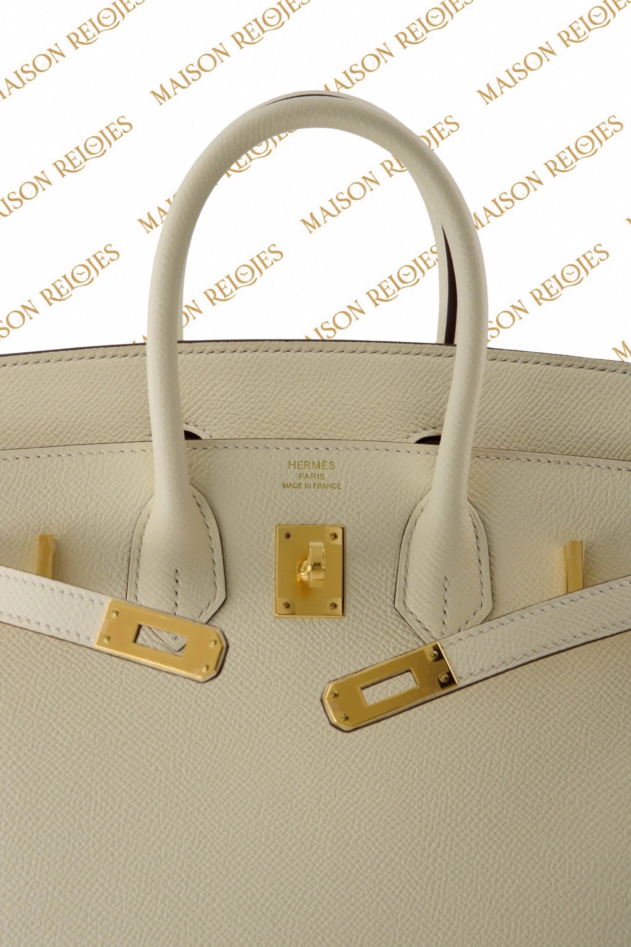 Hermès Birkin 25 Sellier / Nata / Epsom / GHW - Imagen 8
