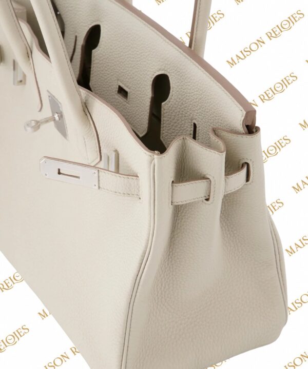 Hermès Birkin 30 / Béton / Togo / PHW - Imagen 4