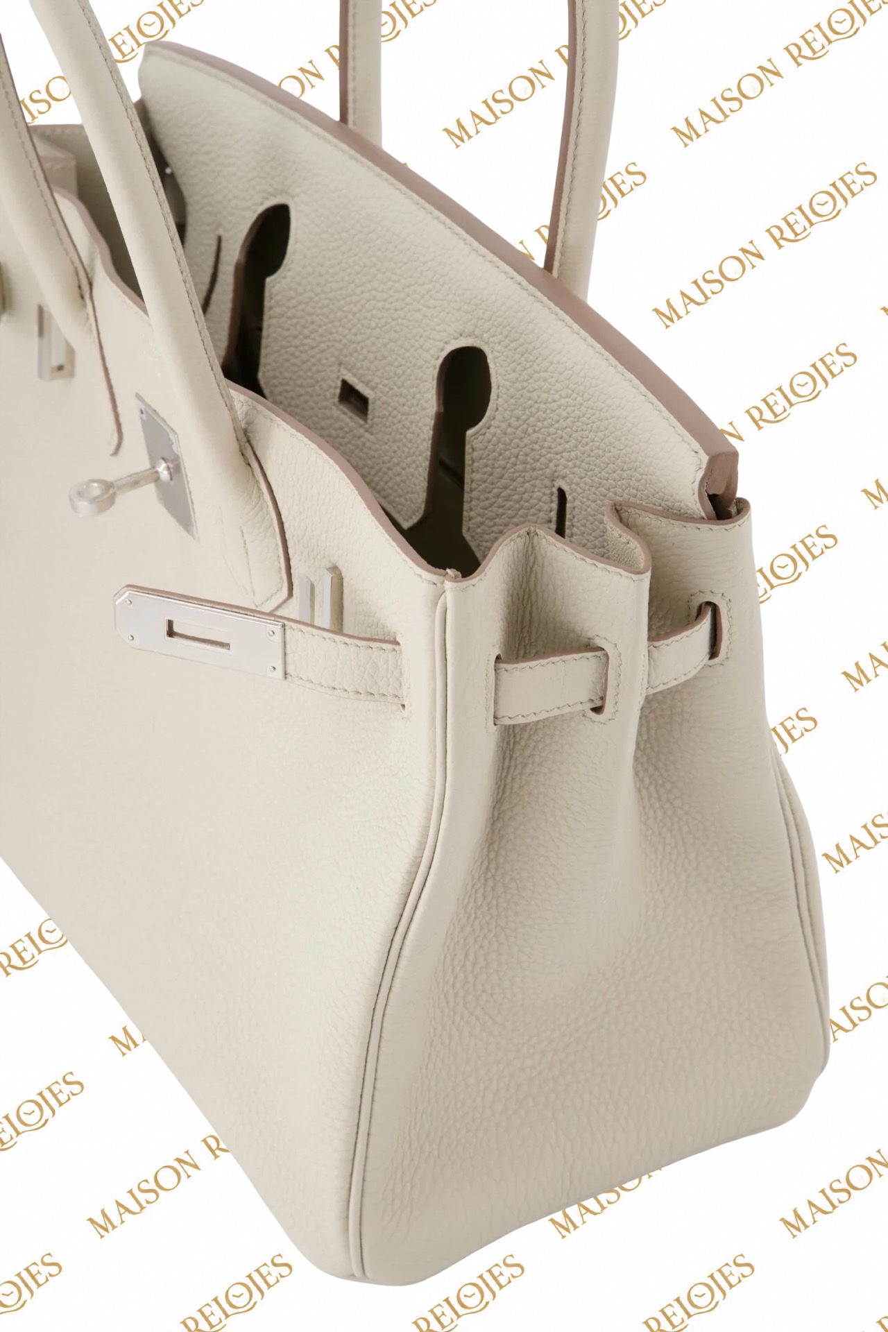 Hermès Birkin 30 / Béton / Togo / PHW - Imagen 4