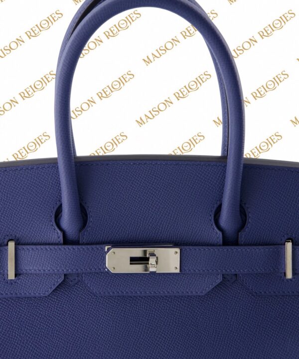 Hermès Birkin 30 / Bleu Brighton / Epsom / PHW - Imagen 6