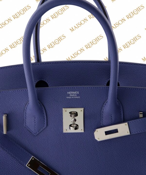 Hermès Birkin 30 / Bleu Brighton / Epsom / PHW - Imagen 7