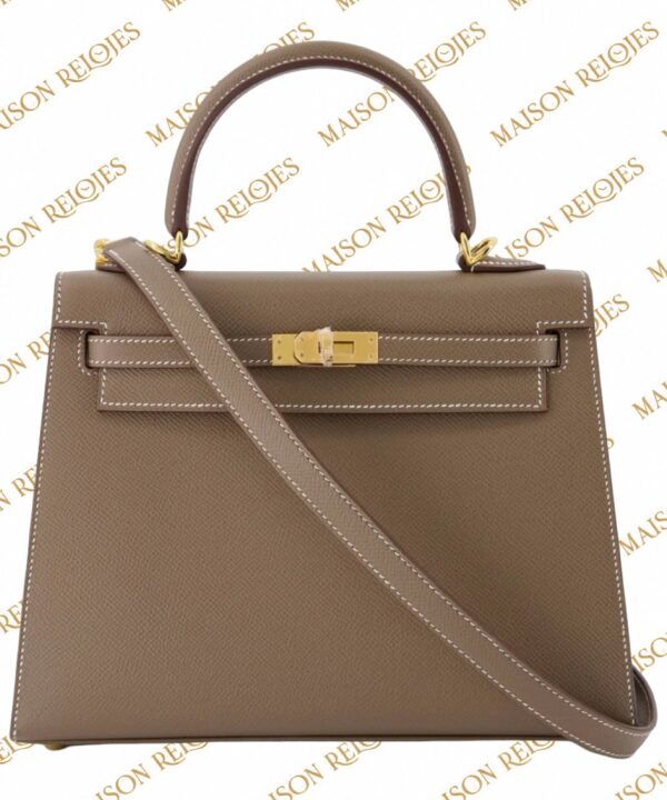 Alternative view of Hermès Kelly 25 Sellier / Étoupe / Epsom / GHW