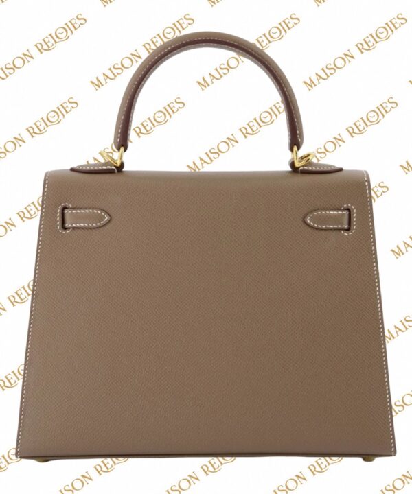 Hermès Kelly 25 Sellier / Étoupe / Epsom / GHW - Imagen 3