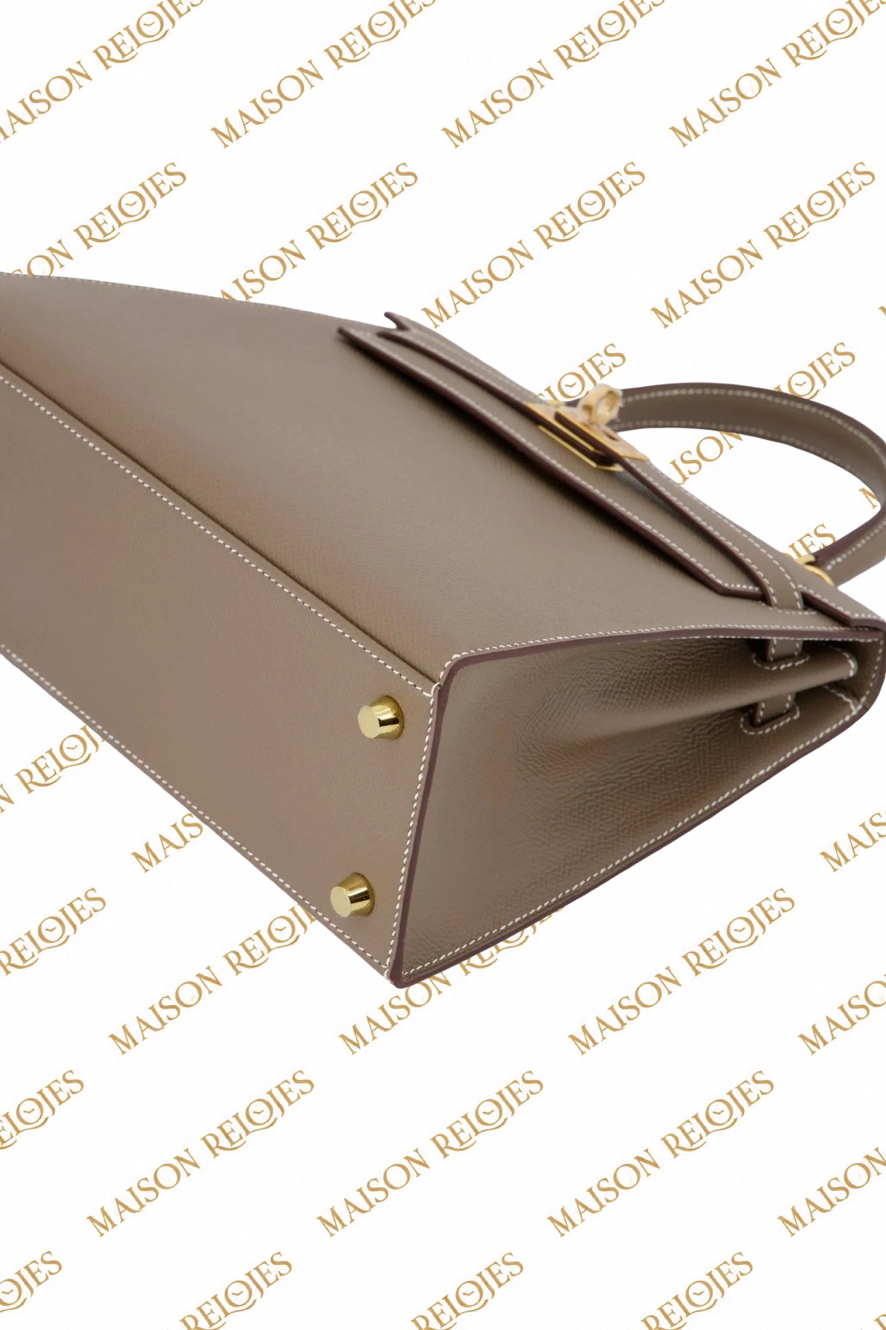 Hermès Kelly 25 Sellier / Étoupe / Epsom / GHW - Imagen 5