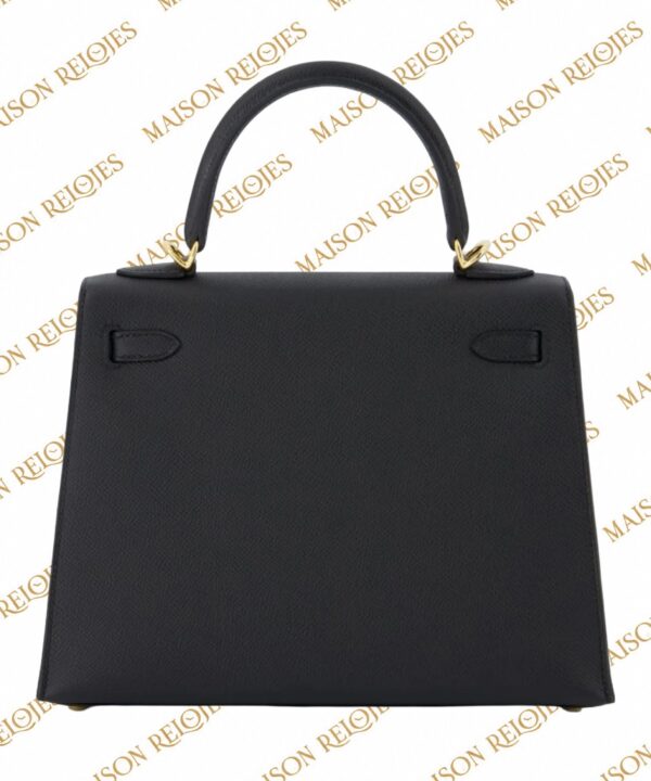 Hermès Kelly 25 Sellier / Noir / Epsom / GHW - Imagen 3