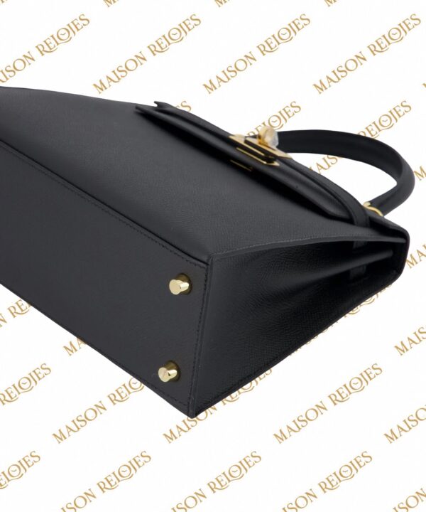 Hermès Kelly 25 Sellier / Noir / Epsom / GHW - Imagen 7