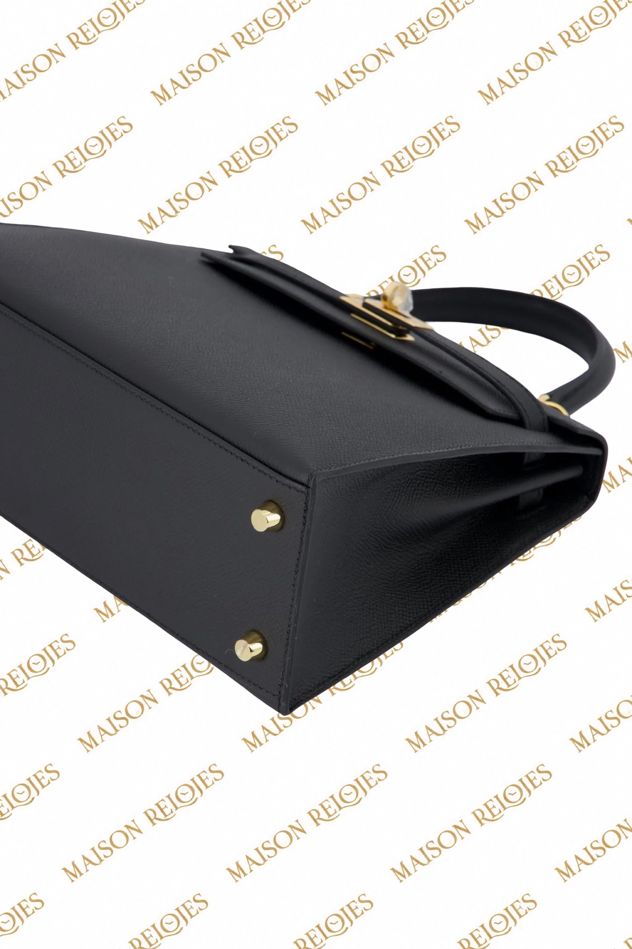 Hermès Kelly 25 Sellier / Noir / Epsom / GHW - Imagen 7