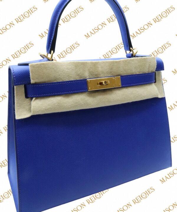 Hermès Kelly 28 / Bleu Royal / Epsom / GHW - Imagen 4