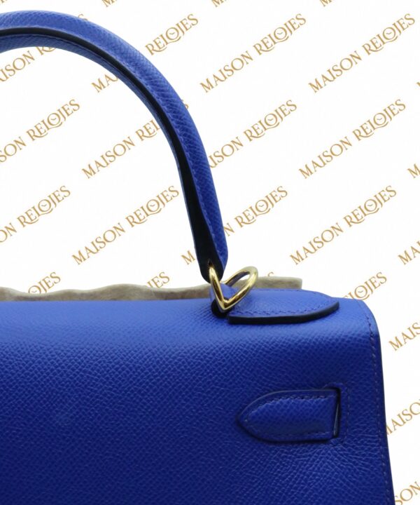Hermès Kelly 28 / Bleu Royal / Epsom / GHW - Imagen 8
