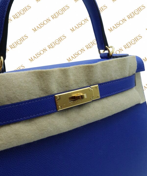 Hermès Kelly 28 / Bleu Royal / Epsom / GHW - Imagen 10