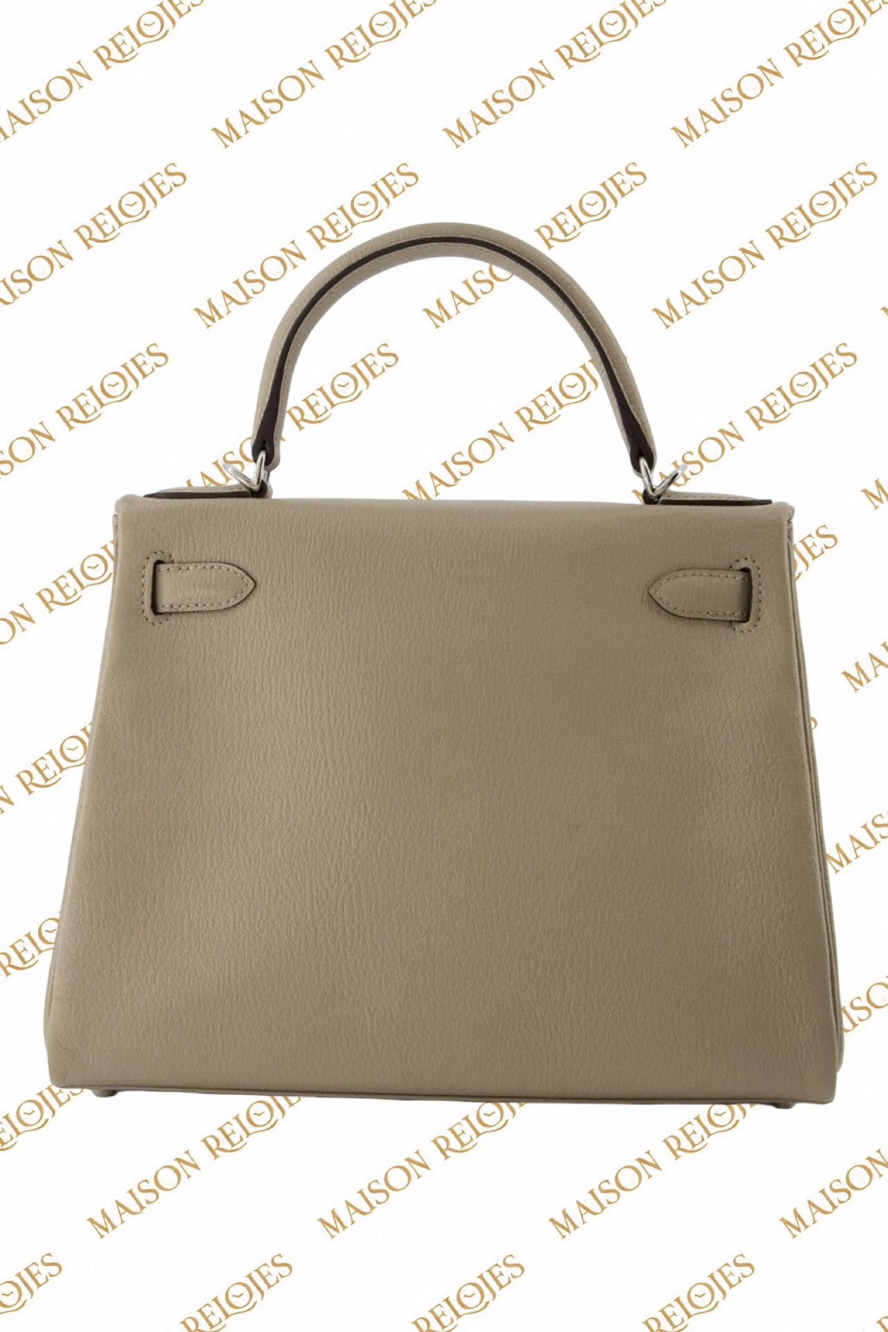 Hermès Kelly 28 / Gris Tourterelle / Chèvre Mysore / PHW / Special Order - Imagen 2
