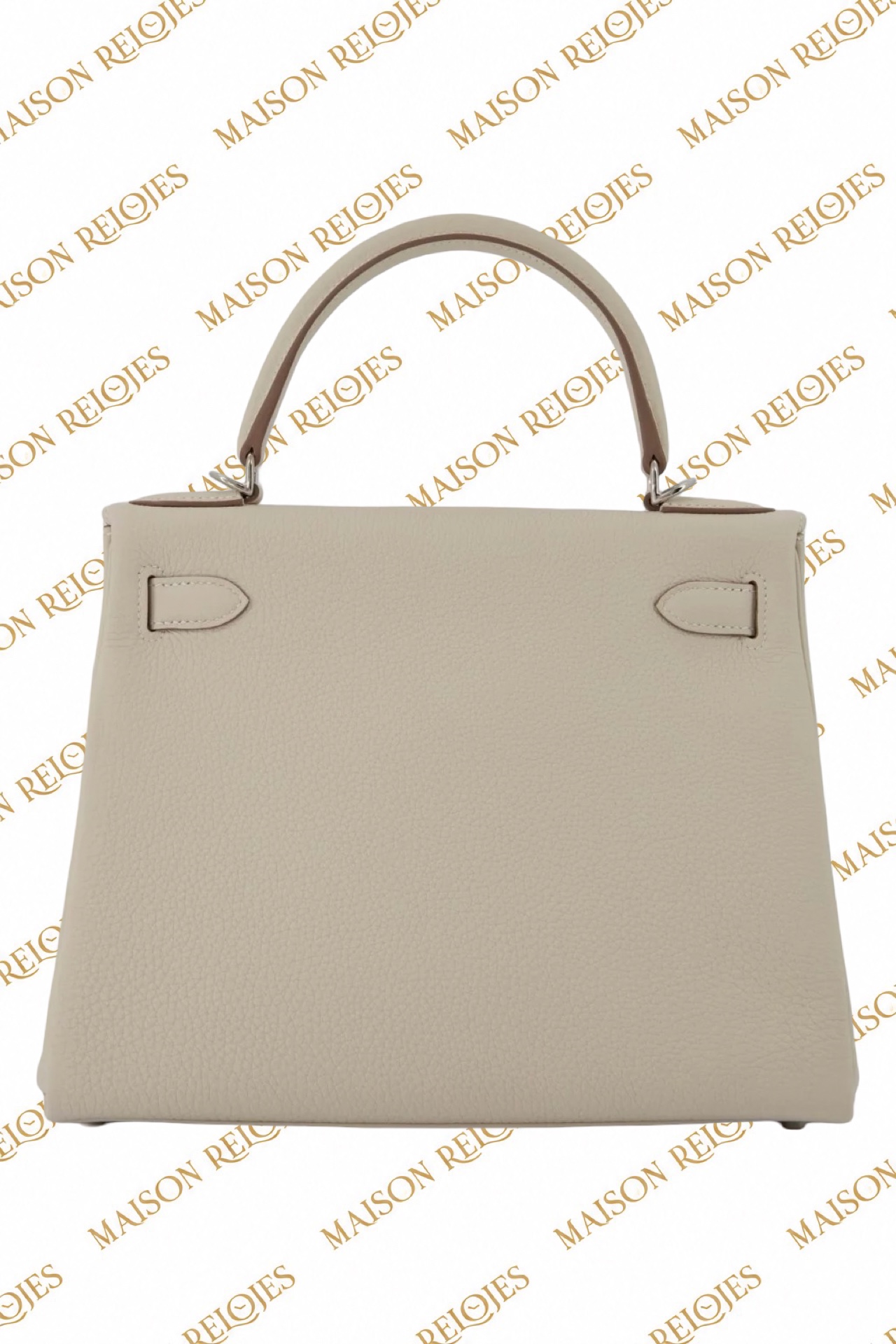 Hermès Kelly 28 Retourné / Craie / Togo / PHW - Imagen 3