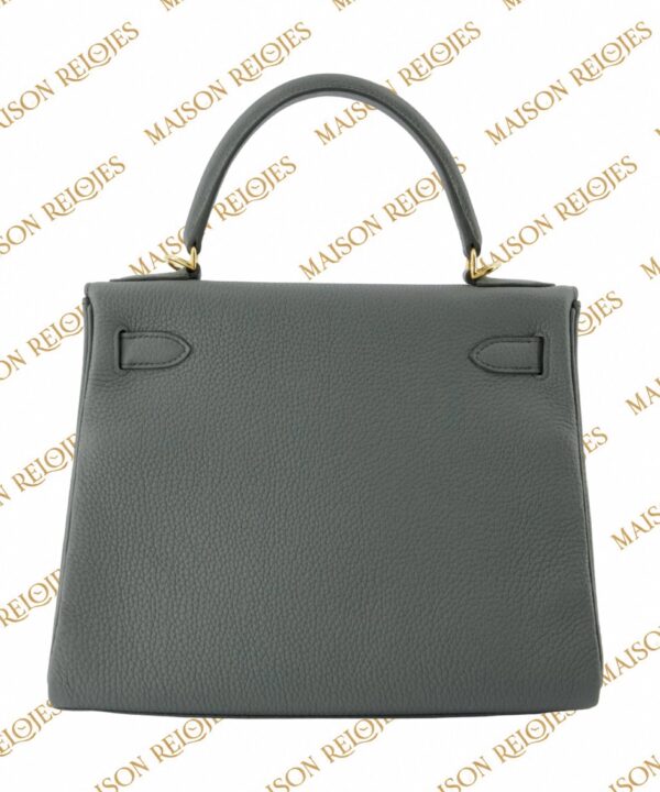 Hermès Kelly 28 / Vert Amande / Togo / GHW - Imagen 3