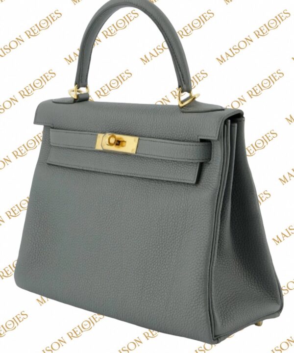 Hermès Kelly 28 / Vert Amande / Togo / GHW - Imagen 4