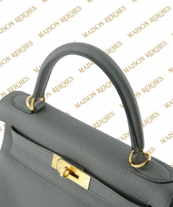 Hermès Kelly 28 / Vert Amande / Togo / GHW - Imagen 5